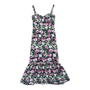 WAYF Floral Midi Sundress Sweetheart Neck Sleeveless Zip Size XS